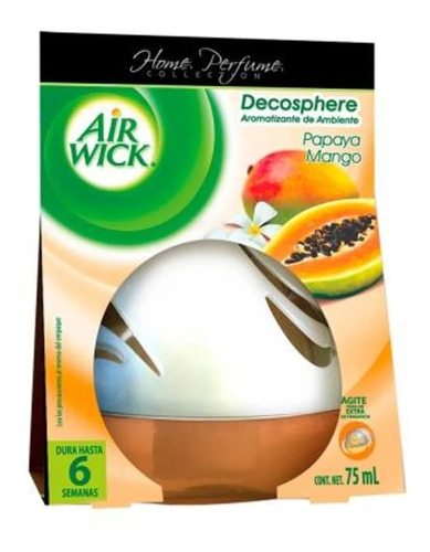 Aromatizante Ambiente Air Wick Deco Sphere Papaya Mango 75ml