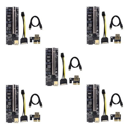 5 Tarjetas Pcie Riser Ver009s Ver 009s, 15 Pines A 6 Pines E