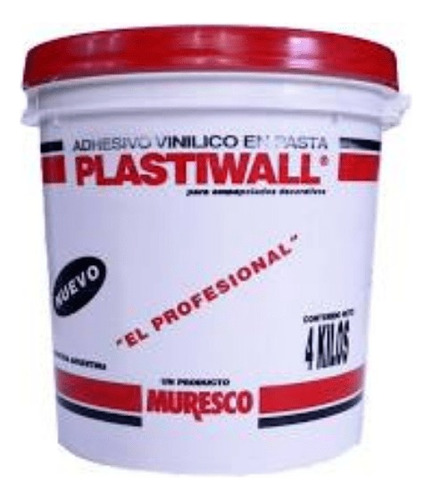 Adhesivo Pegamento Vinílico Para Empapelado 4kg. Plastiwall 