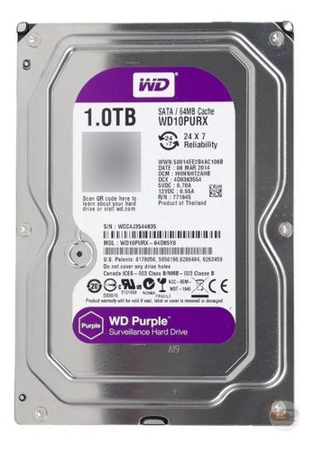 Disco Duro Western 1tb Purple