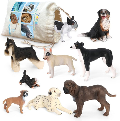 Juguete Figurinas De Perro Volnau 9 Piezas