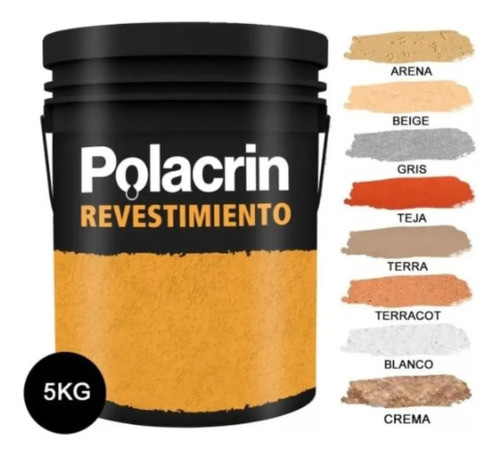 Revestimiento Acrilico Textura Media Int/ext 5 Kg Polacrin