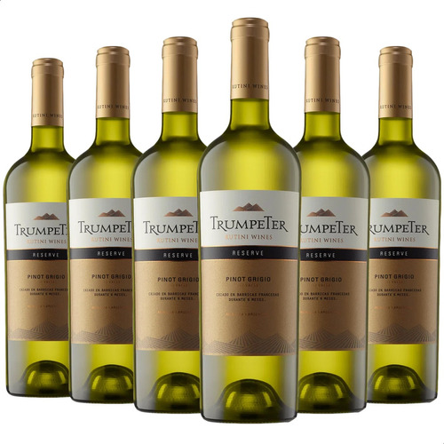 Vino Trumpeter Reserve Pinot Grigio 750ml Blanco X6 Unidades