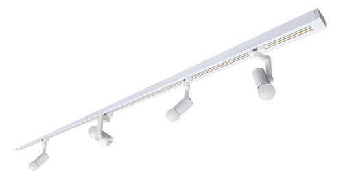 Kit Riel 2 Metros Sobreponer 4 Spots Led Stark Illux Tl-5160 Estructura Blanco