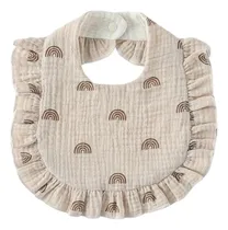 Comprar Baberos Bandana Bebés Algodón Borde Volantes Importado 03