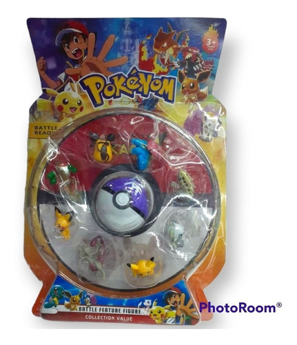 Muñecos Pokemon Con Pokebola Pokemones Pikachu Set X9