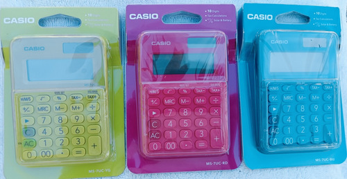 Calculadora Casio Ms-7uc De 10 Digitos A Colores