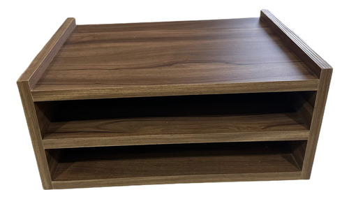 Repisa Flotante Minimalista Para Impresora Nogal 50x30x20
