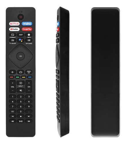 Control Remoto Zyk Para Philips Smart Tv Por Voz Negro