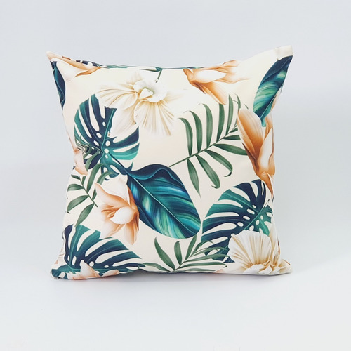 Funda Almohadon 40x40 Cm Deco Con Cierre Diseño Pana Estampa