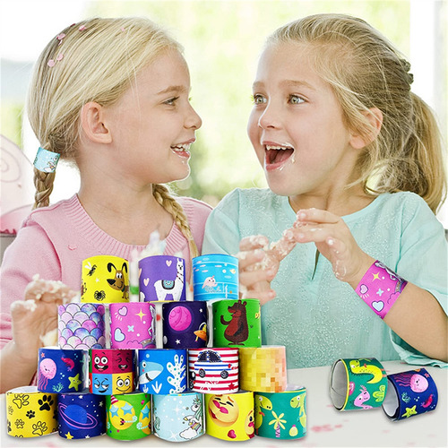 Pulseras De Bofetada Para Niños 100 Pcs Pulseras a presión