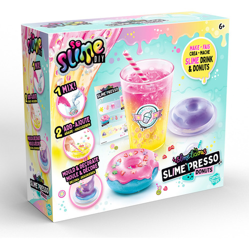 So Slime DIY Playset 20cm Slimelicious Bebidas Y Donas Slime