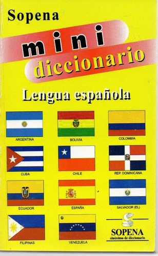 Diccionario Escolar Mini Sopena Español Ilustrado 