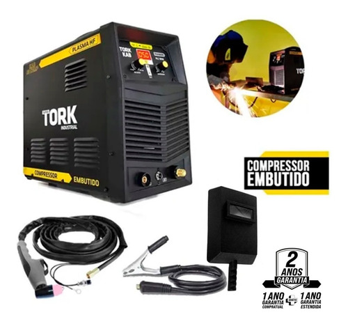 Imagem 1 de 8 de Máquina Corte Plasma 50a C/compressor Embutido Plc9050 Tork
