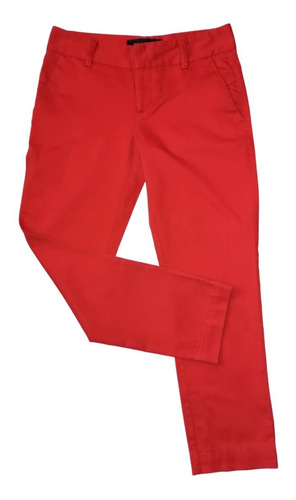 Pantalón Tobillo Mujer Basement Talla 36 Rojo