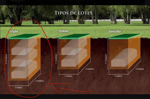 Imagen 4 de 5 de Dos Lotes Triples De Cementerio Permuto O Vendo