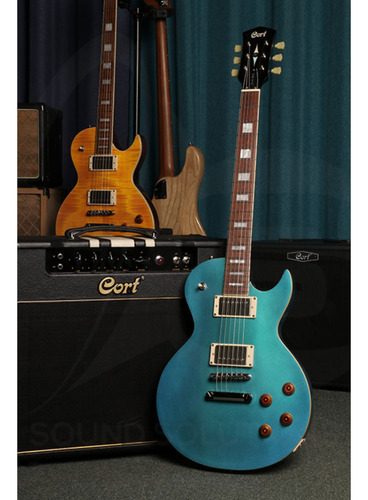 Guitarra Elétrica Cort Cr Series Cr200 Les Paul Flip Blue