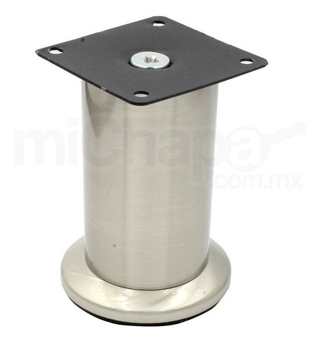 Imagen 3 de 4 de Pata Sofá Muebles Sillón 10cm Acero Soarma Cromo Negro 1210