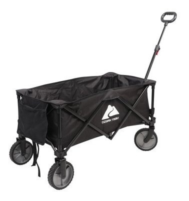 Carreta Plegable Multiusos Para Campamento, Color Negro