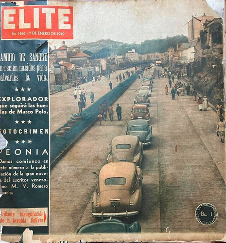 Revista Elite 1266 Ene 1950 Inauguracion Av Bolivar Caracas