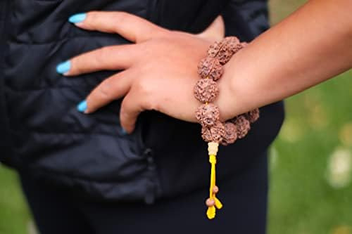 Manos Del Tíbet Rudraksha Semilla Muñeca Para Meditación Yog