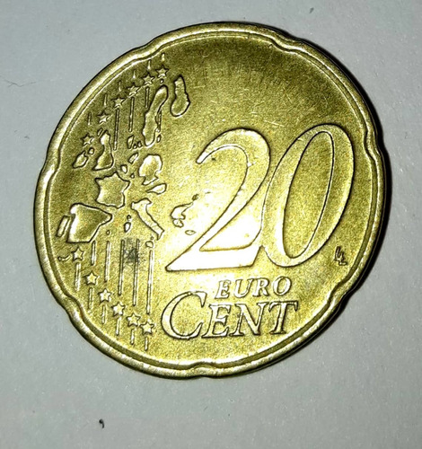 Monedas (x4) 20 Centavos Euro. Alem, Bélg, Esp Y Fran. (Usado)