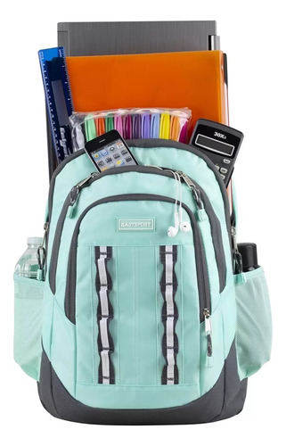 Mochila Eastsport Unisex Pinnacle Sport Para Portátil De 19' Color Agua Diseño De La Tela Poliéster
