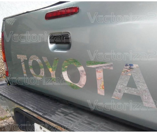 Calcomania Toyota Hilux Kavak Compuerta Cromada