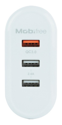 Cargador De Pared 3 Puertos Usb Blanco Acteck Mobifree /v /v