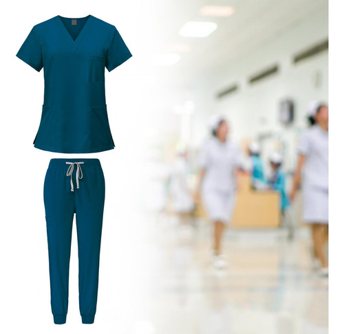 Conjunto De Uniforme Médico Para Mujer, Ropa De Trabajo De