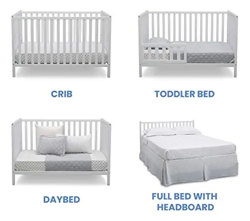Cuna Convertible 4 En 1 Delta Children Heartland, Bianca Whi