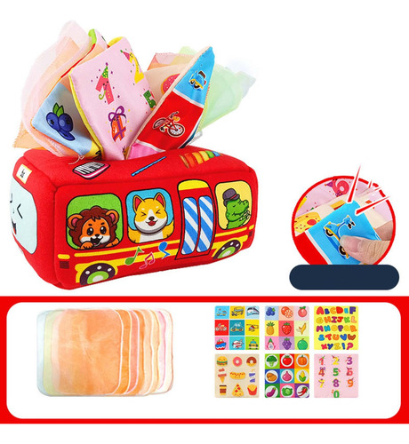 Juego De Caja De Pañuelos Sensorial Para Tirar 11 Pañuelos