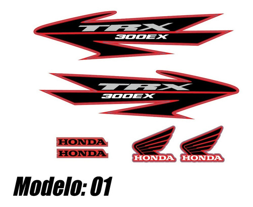Kit De Calcos Gráfica Honda Trx 300ex  2006 - Laminadas!