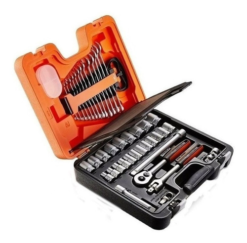 Imagen 2 de 4 de Set Kit Caja Tubo Llave Combinadas S400a 40 Piezas Bahco