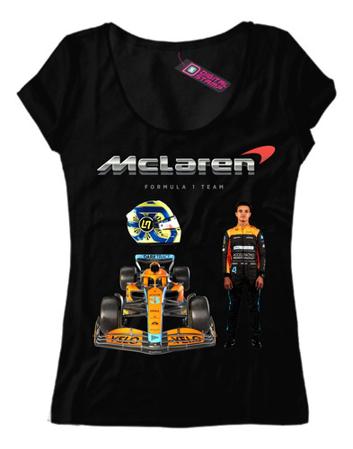 Remera Mujer Lando Norris Mclaren F1 Team 20 Dtg Premium