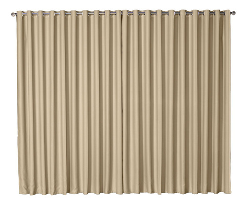 Cortina Para Porta De Tecido Blackout 1,50 X 2,20 De Luxo Cor Palha