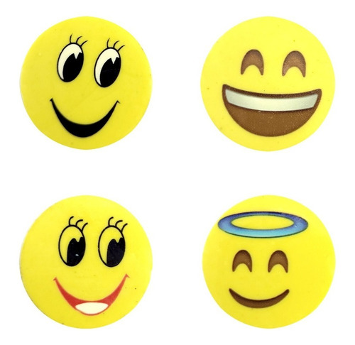 Imagen 3 de 7 de Goma De Borrar Diseño Emojis Pack X 36