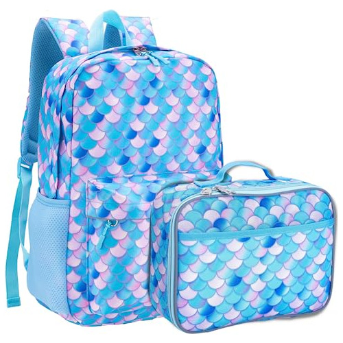 Fenrici Girl's Backpack And Lunch Box Set For School, Tqhtq