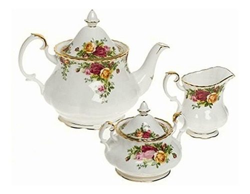 Royal Albert Juego De Té Con Diseño De Rosas, Juego De Té