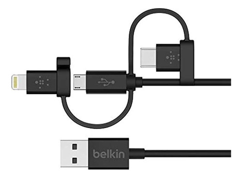 Cable Universal Con Conectores Micro Usb, Usb-c Y Lightning