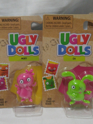 Set 2 Figuras Ugly Dolls Moxy Ox 5cm