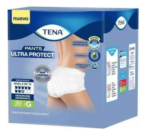 Tena Pants Ultra Protect Adulto Grande 30 Pzas Ropa Interior