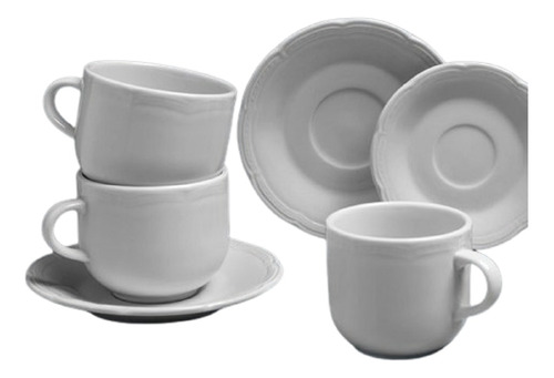 Set 24 Piezas Tazas Cafe Con Plato Tsuji Linea 1800  Ss