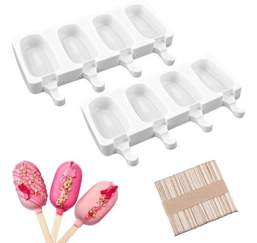 Moldes De Silicona Para Paletas Sakolla (juego De 2), Moldes