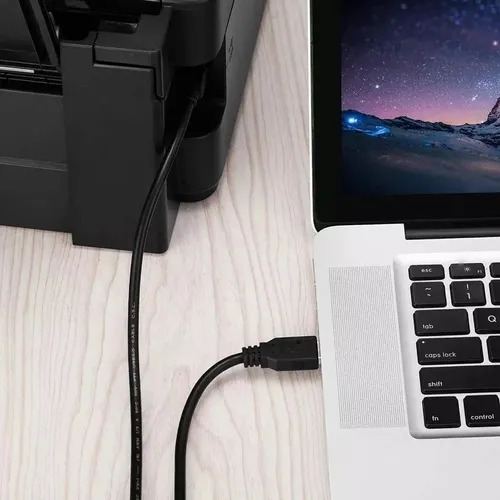 Cable USB Ab con filtro para impresora universal, 3 metros, color negro