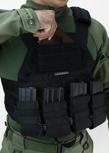 Imagem 1 de 6 de Colete Airsoft Tático Militar Tactical Dacs - Preto Top