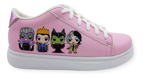 Tenis Friends De Villanas Disney  Moda Bordados Unisex