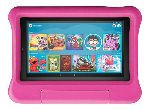 Tablet Para Niños Pantalla Hd Fire 7 Kids 16gb Protector Color Rosa
