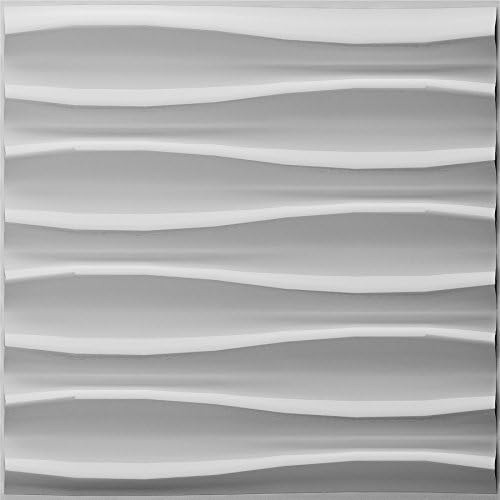 Art3d Paneles Decorativos 3d Diseño Olas 12 Pcs Blanco