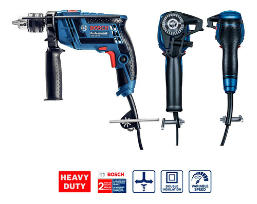 Imagem 2 de 5 de Furadeira Impacto Profissional 650w Bosch